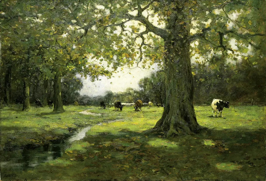 Meadow Brook by Charles P. Gruppe, born Picton, Ontario, Canada 1860-died Rockport, MA 1940