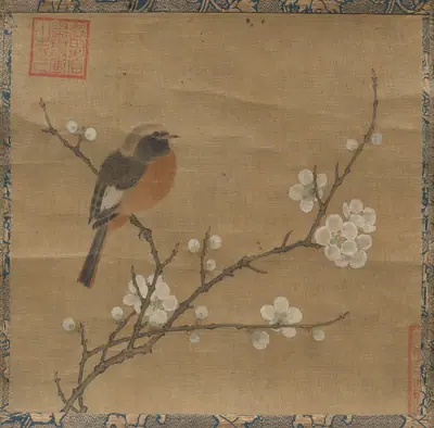 Bird on a Flowering Branch