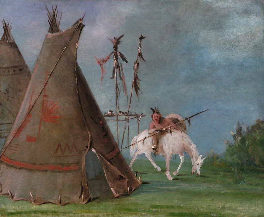 Comanche Lodge of Buffalo Skins by George Catlin, born Wilkes-Barre, PA 1796-died Jersey City, NJ 1872