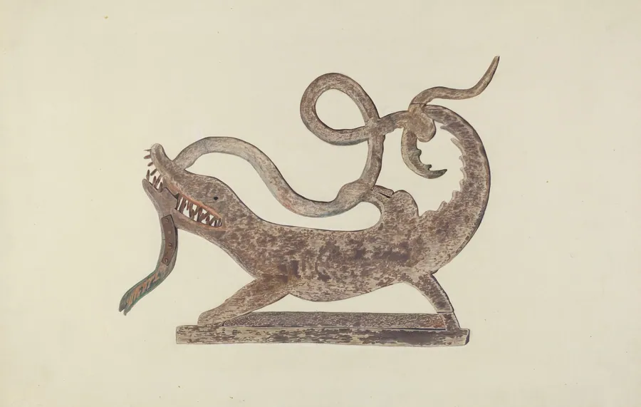 Dragon and Serpent Weather Vane by Betty Fuerst
