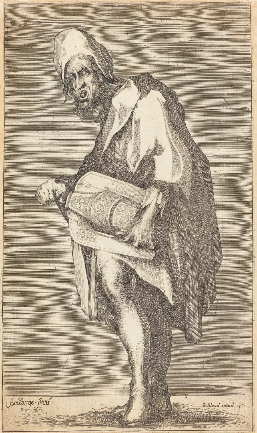 The Blind Hurdy Gurdy Player by Jacques Bellange