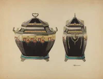 Toleware Coal Vase