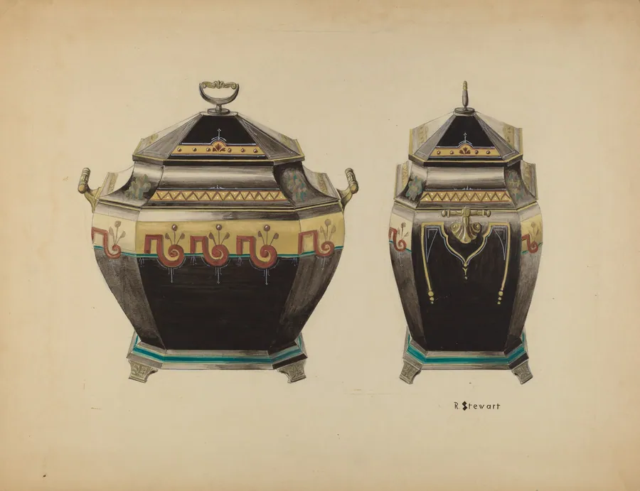 Toleware Coal Vase by Robert Stewart