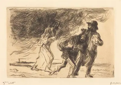 La route d'Emmaüs (1ère planche) (The Road to Emmaus) (first plate)