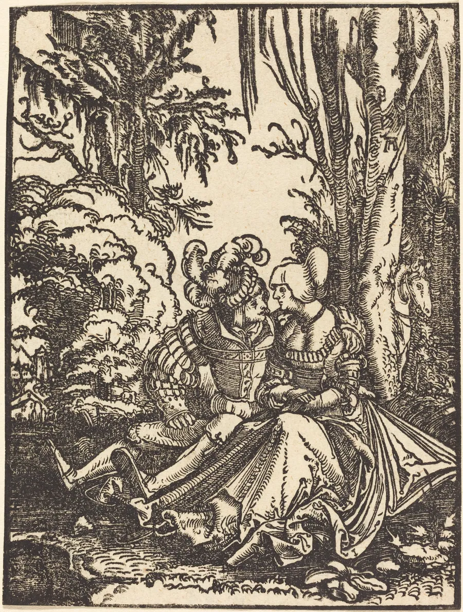 Pair of Lovers in a Landscape by Albrecht Altdorfer