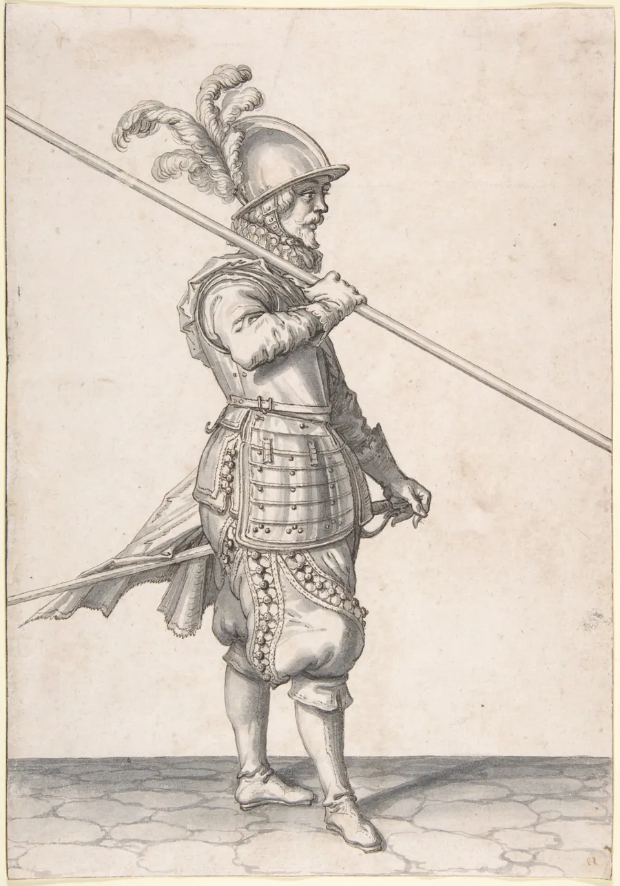 The Soldier Carrying His Pike at the Slope by Jacques de Gheyn II