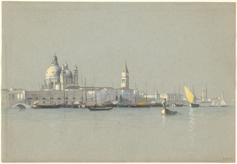 View across the Giudecca Canal toward the Salute and the Campanile of San Marco by William Stanley Haseltine