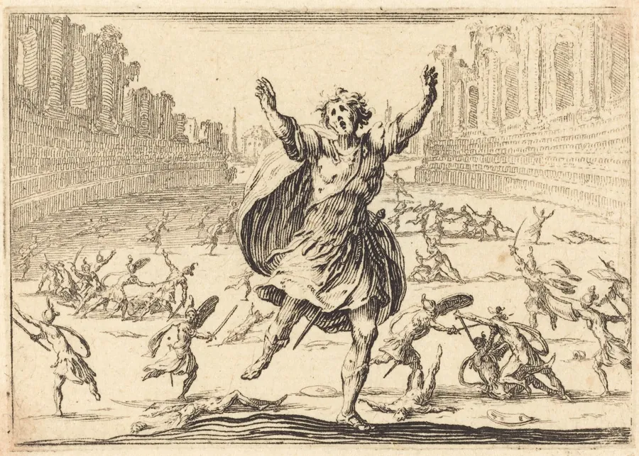 Skirmish in a Roman Circus by Jacques Callot