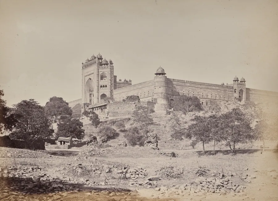 Fort of Futheypoor Sikre near Agra. The Residence of the Emperor Akbar by Samuel Bourne