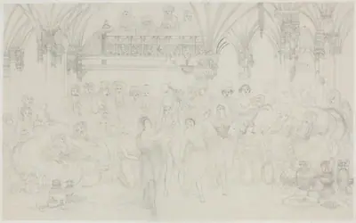 Interior: Dancing Girls Entertaining Chieftains