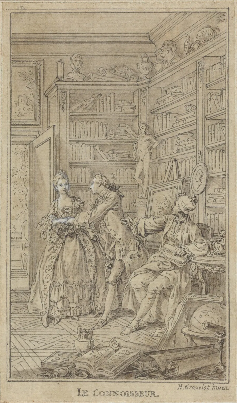 Le Connoisseur by Hubert François Gravelot