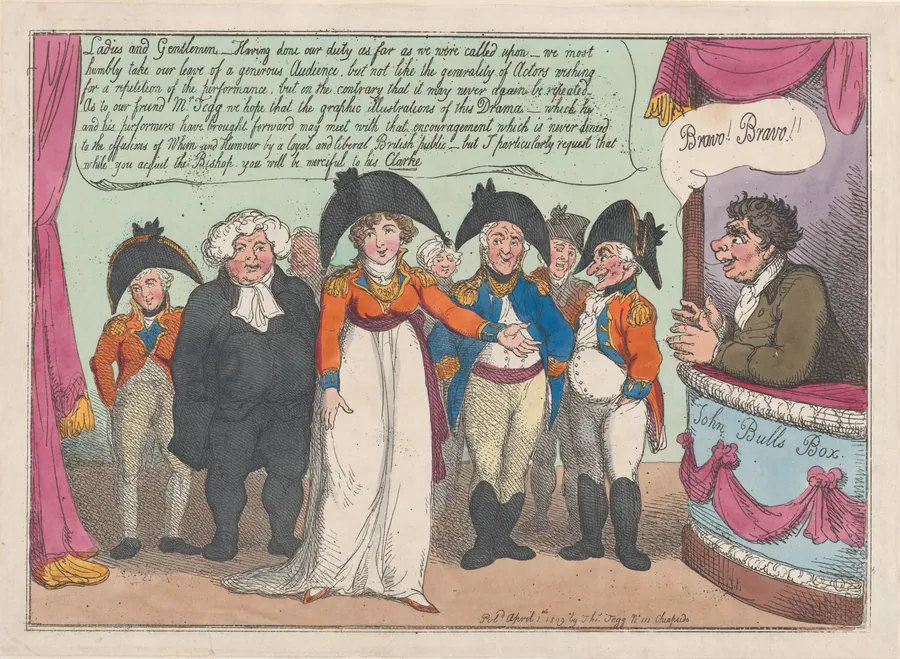 Mrs. Clarke's Farewell To Her Audience. Tailpiece by Thomas Rowlandson