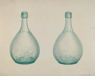 Green Whiskey Bottle