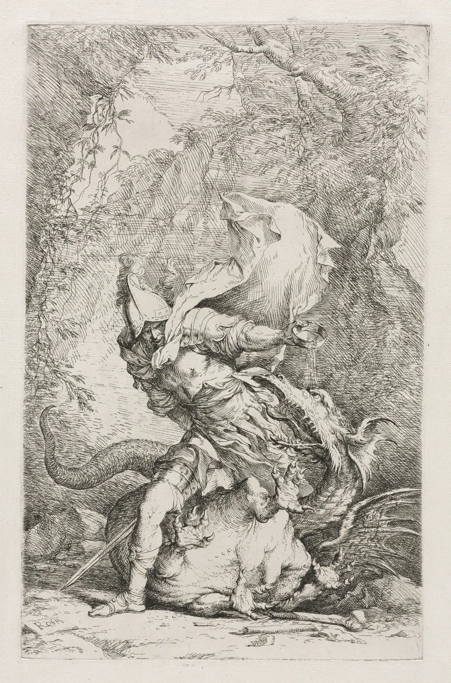 Jason and the Dragon by Salvator Rosa