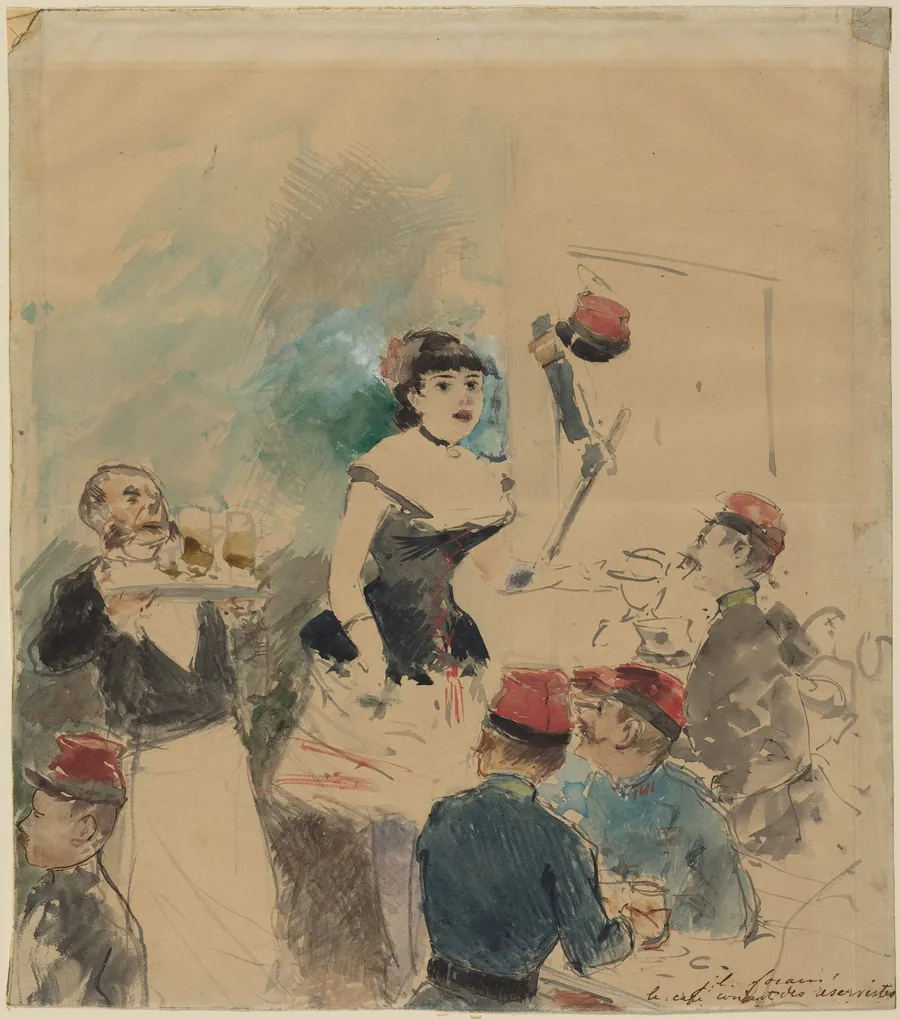 Le cafe concert des reservistes by Jean-Louis Forain