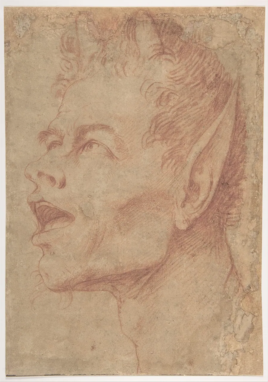 Head of a Satyr Facing Left by Jusepe de Ribera (called Lo Spagnoletto)