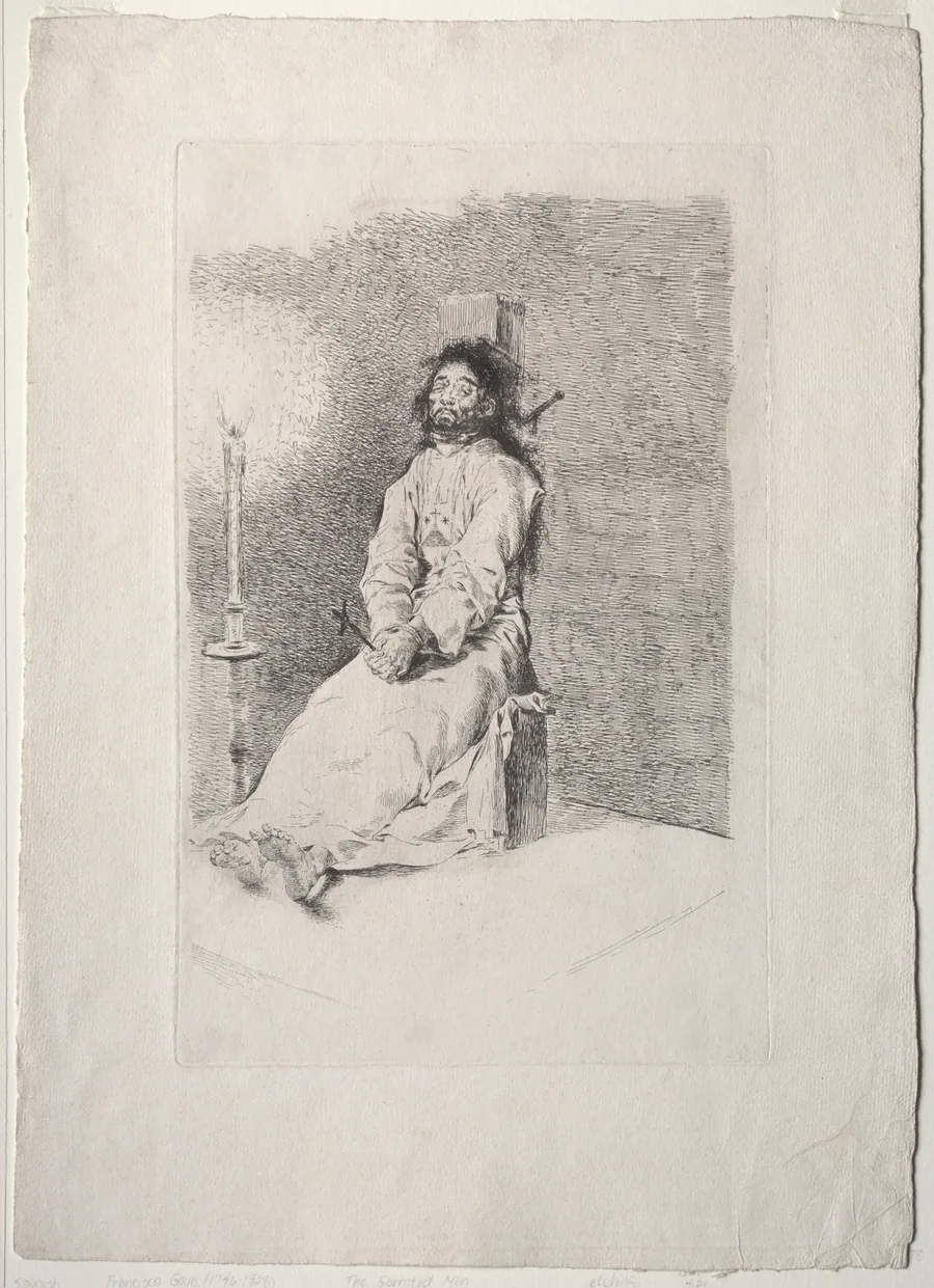 The Garroted Man by Francisco de Goya