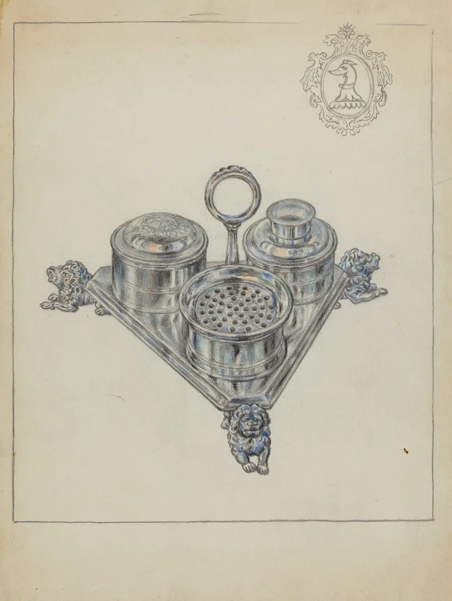 Silver Holder by Fletcher Hanks