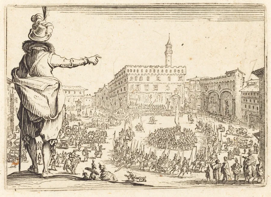 Piazza della Signoria, Florence by Jacques Callot