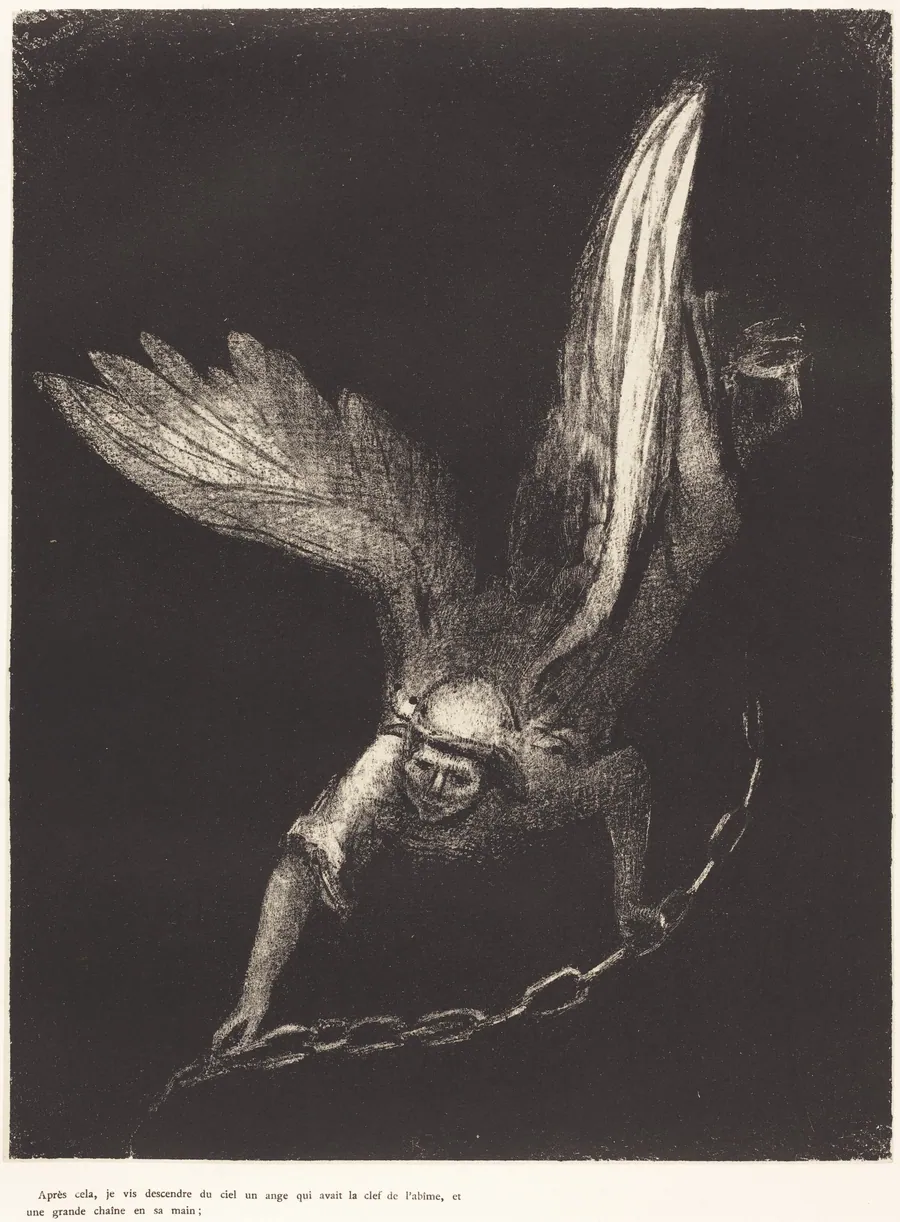 Apres cela je vis descendre du ciel un ange qui avait la clef de l'abime, et une grande chaine en sa main (And I saw an angel come down from heaven, having the key of the bottomless pit and a great chain in his hand) by Ambroise Vollard
