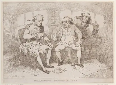 Commanders Engaged at Sea