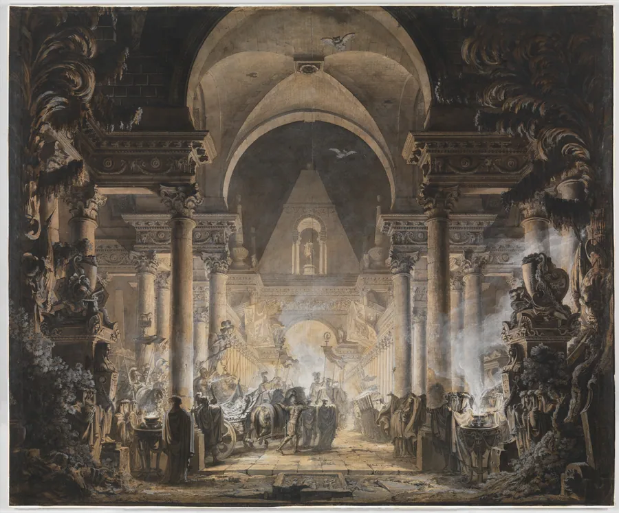 The Tomb of Agamemnon by Louis Jean Desprez