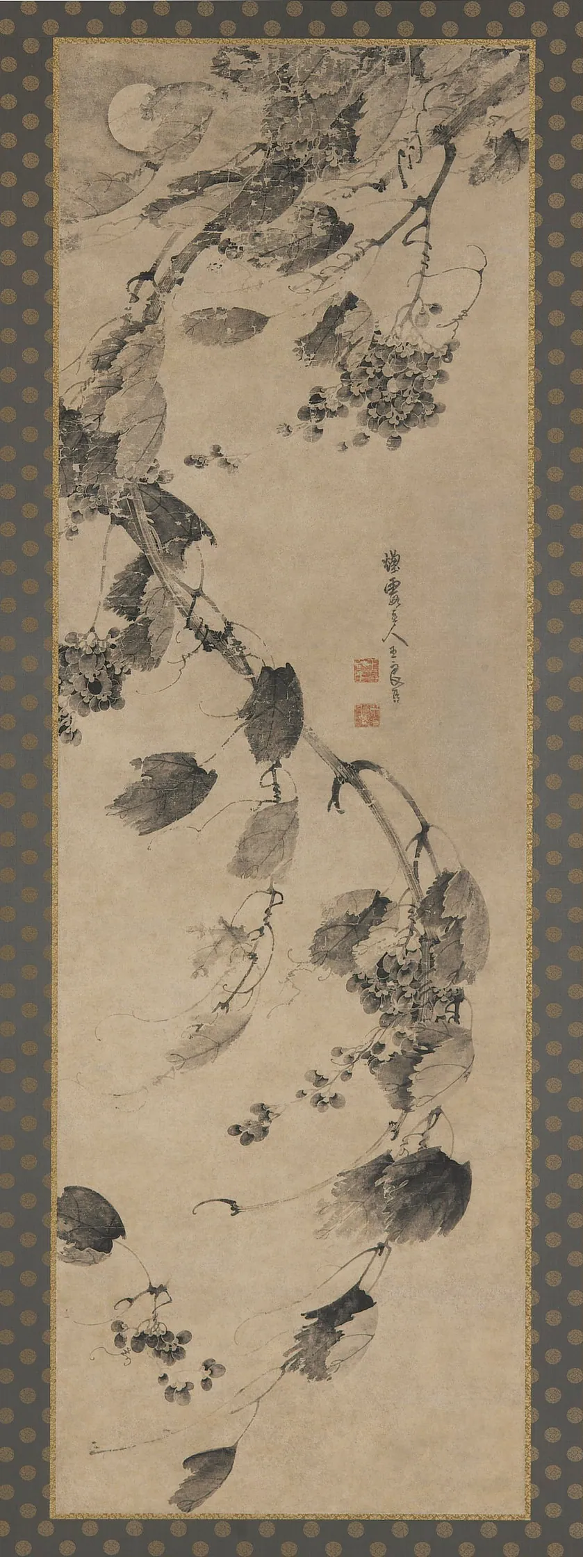 Grapevine in wind and moonlight by Wang Liangchen