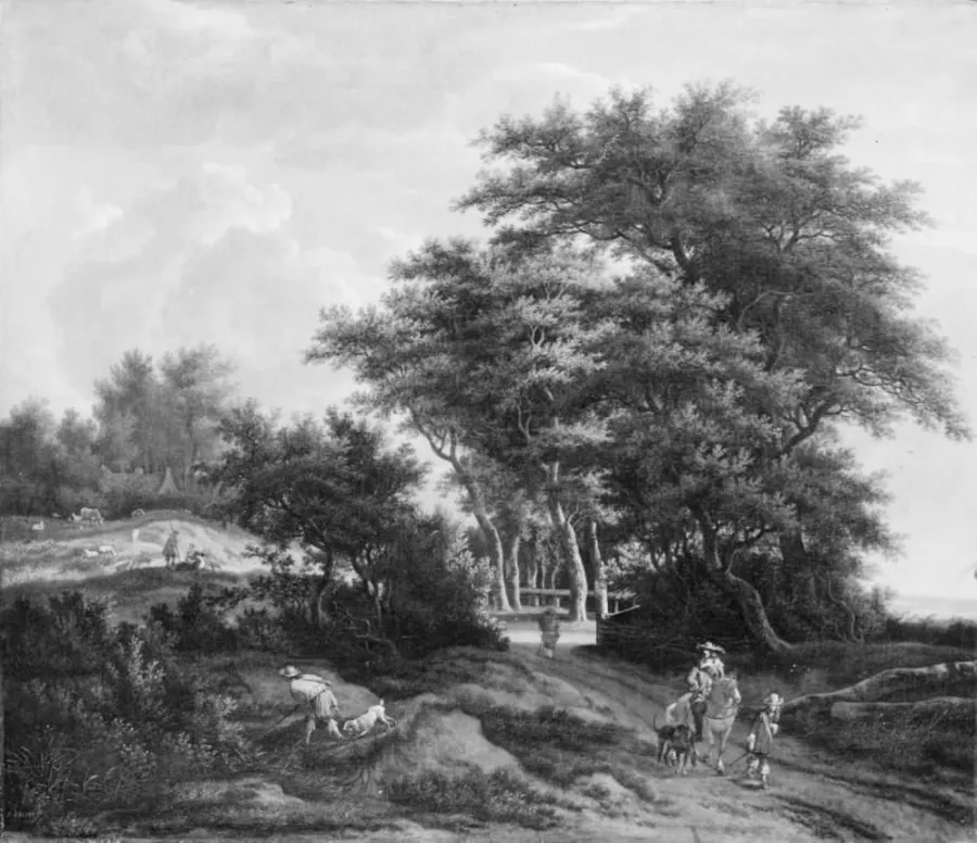 Vejen til indelukket by Adriaen Hendriksz. Verboom