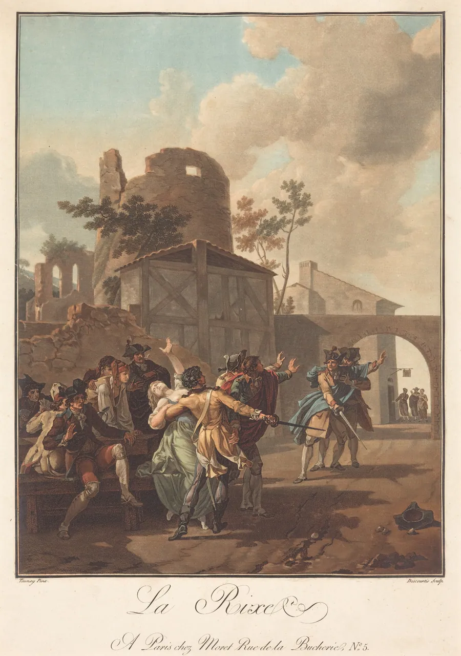 La Rixe (The Brawl) by Charles-Melchior Descourtis