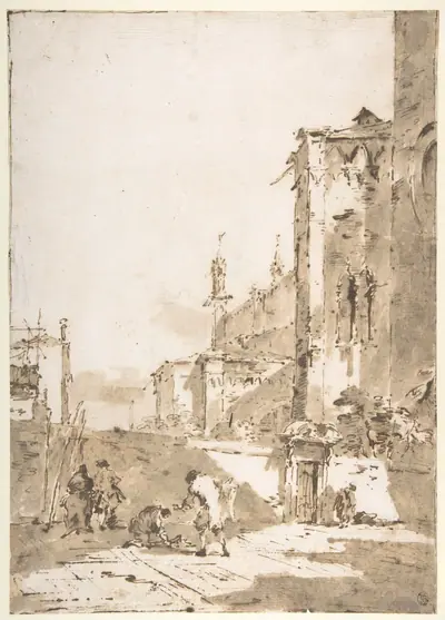 Dice Players in a Venetian Square