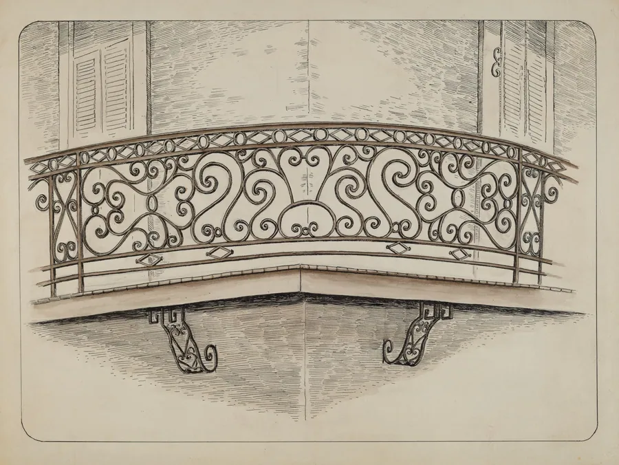 Wrought Iron Balcony by Al Curry