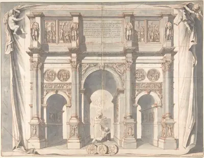 View of the Arch of Constantine