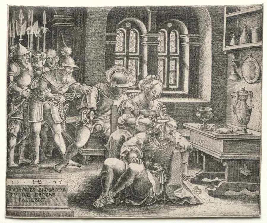 Samson and Delilah by Hans Brosamer