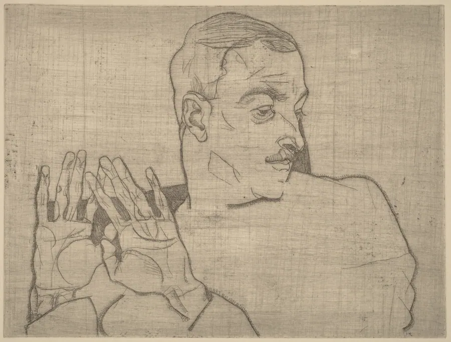 Portrait of Arthur Roessler by Egon Schiele