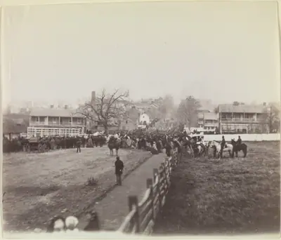 Procession of Troops and Civilians on Way to Dedication of Soldiers' National Cemetery, Gettysburg, Pennsylvania