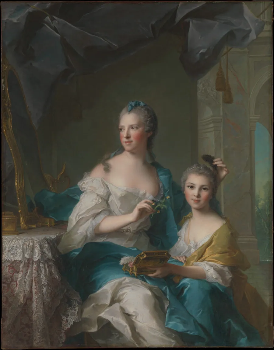 Madame Marsollier and Her Daughter by Jean Marc Nattier