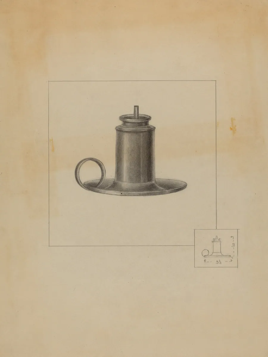 Pewter Lamp by American 20th Century