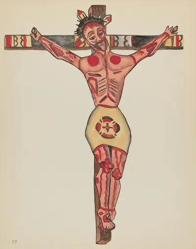 Plate 27: Christ Crucified: From Portfolio "Spanish Colonial Designs of New Mexico"