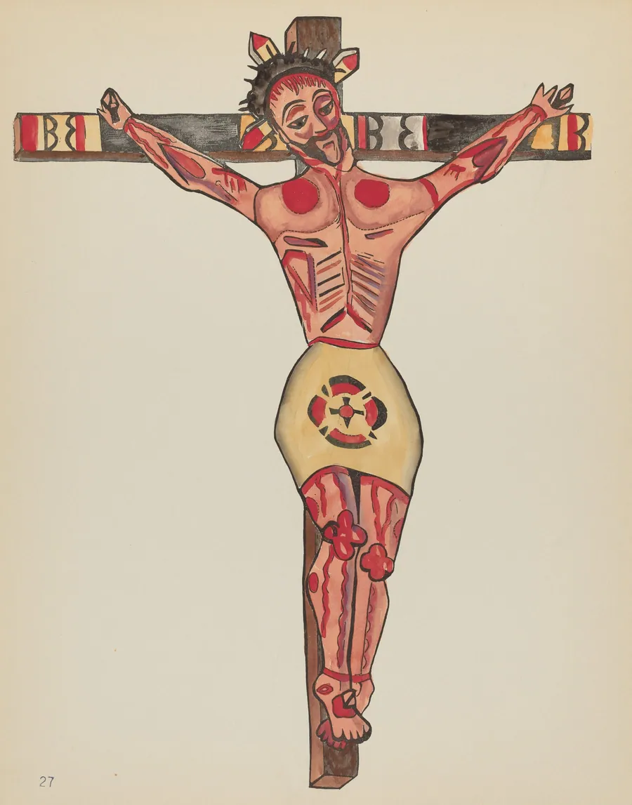 Plate 27: Christ Crucified: From Portfolio "Spanish Colonial Designs of New Mexico" by American 20th Century