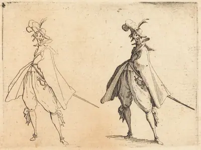 Gentleman in Large Mantle, Front View