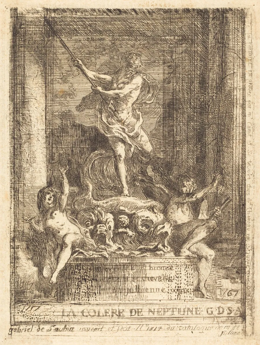 La Colère de Neptune (The Wrath of Neptune) by Gabriel de Saint-Aubin