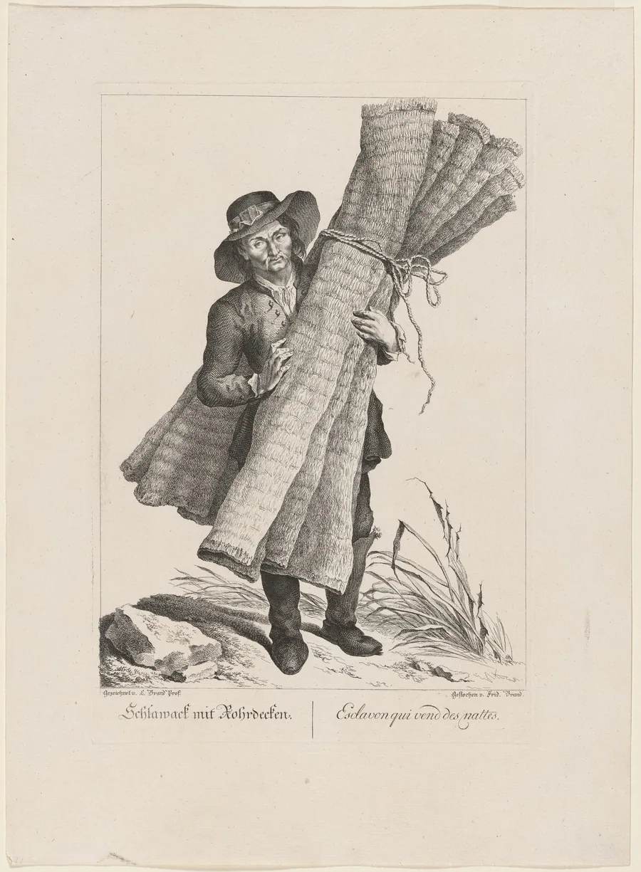 Schlawack mit Fohrdecken (Slavic Mat Seller) by Friedrich August Brand