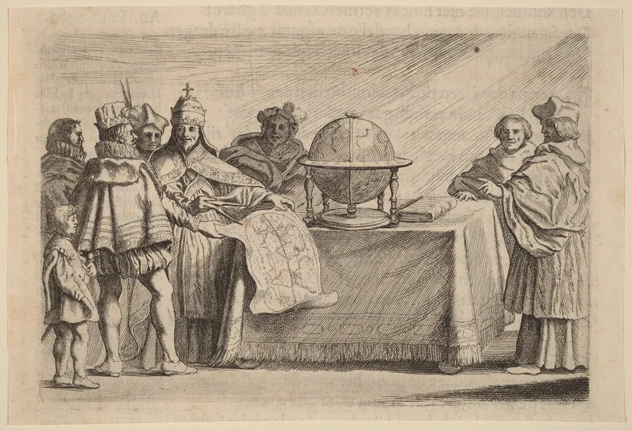 The Partitioning of the Globe between Spain and Portugal by Willem Basse