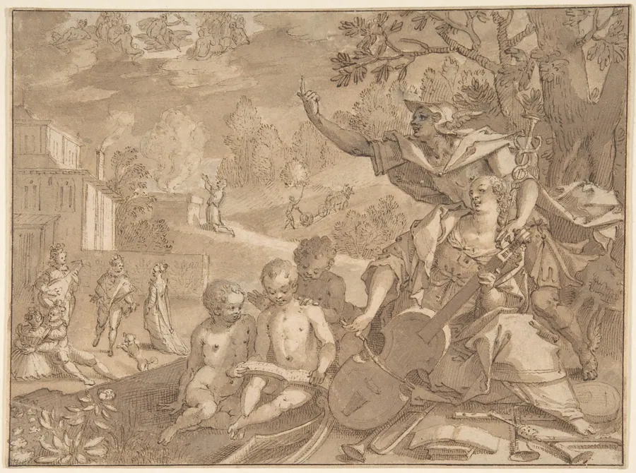 The Sense of Hearing by Hans von Aachen