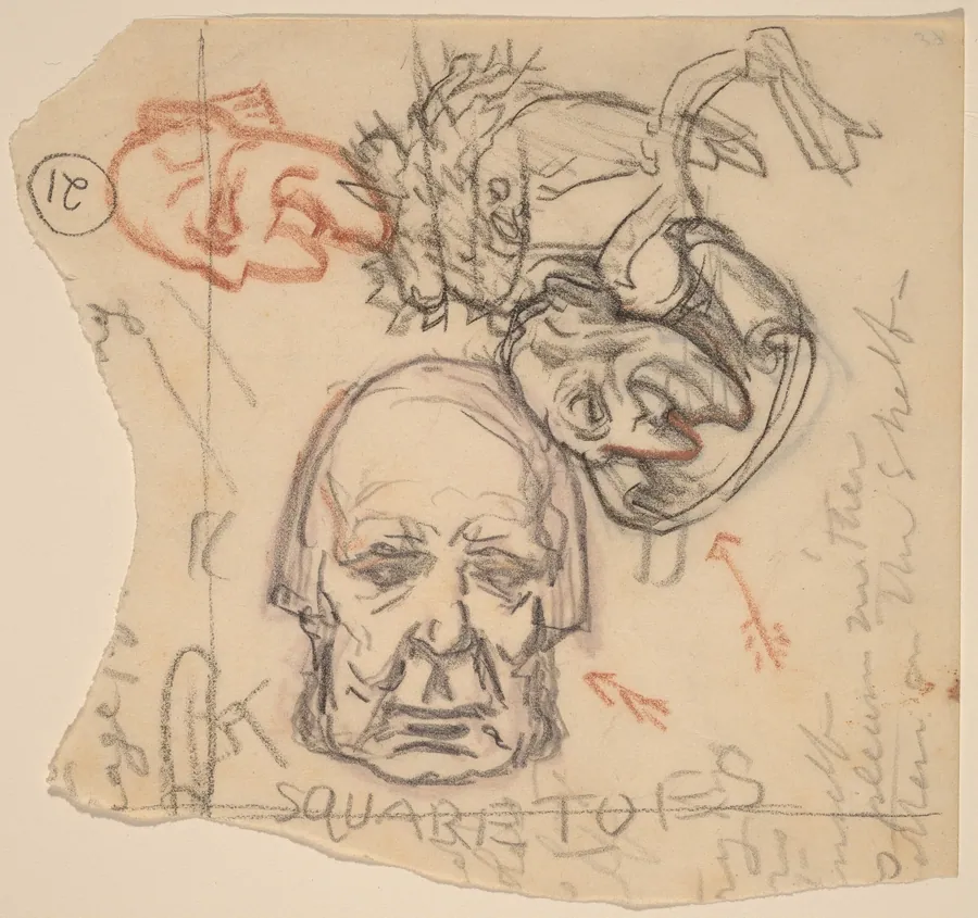 Self-Portrait: Caricatures by Elihu Vedder