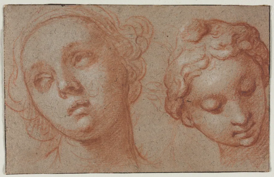 Two Female Heads by Abraham Bloemaert