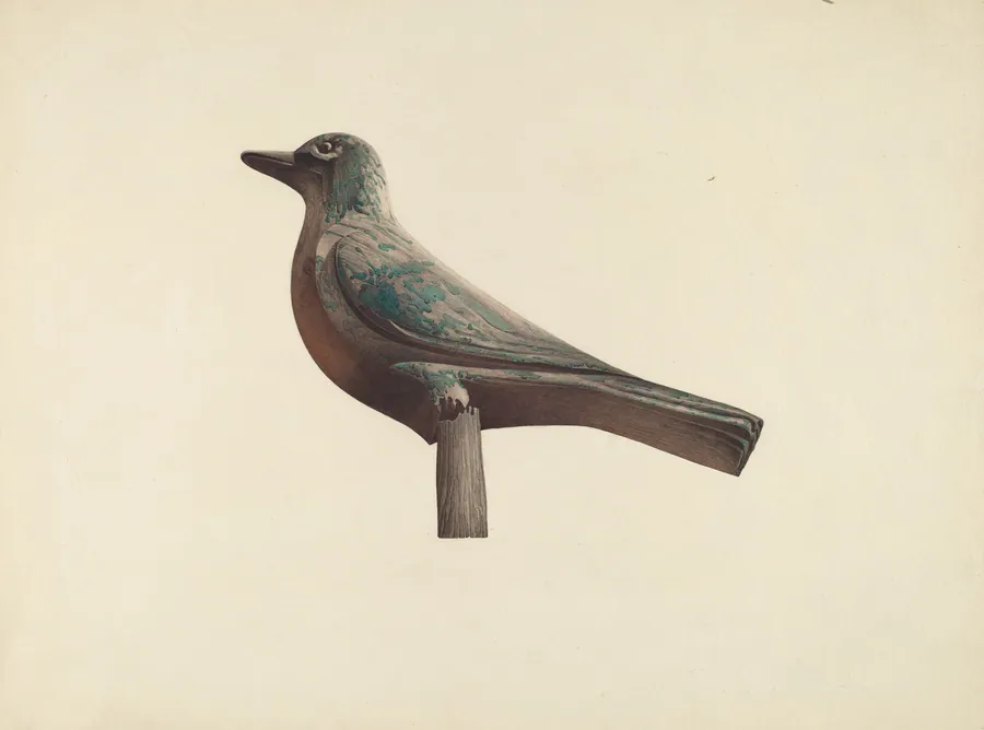 Carved Bird, Garden Decoration by Robert Pohle