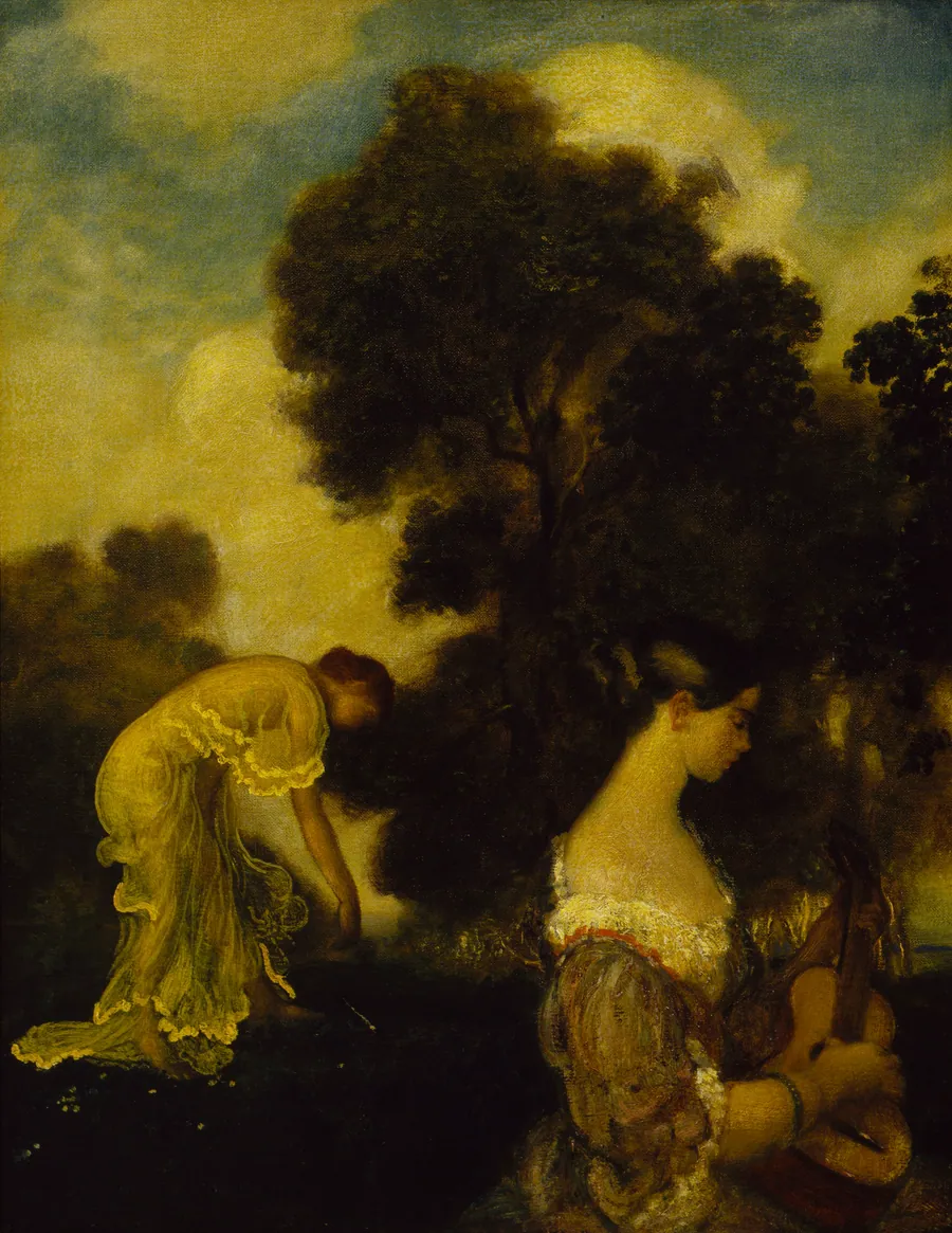 Evensong by Arthur B. Davies, born Utica, NY 1862-died Florence, Italy 1928
