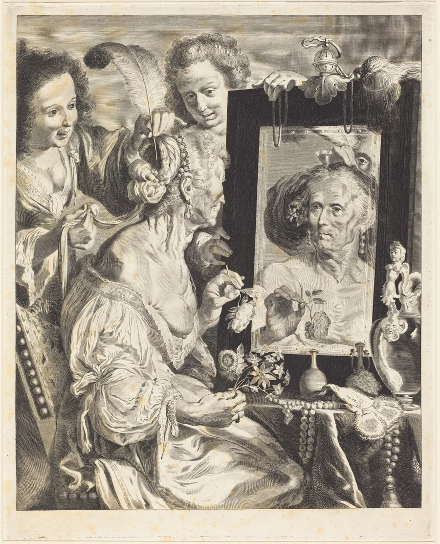 An Old Woman at the Toilet Table by Jeremias Falck