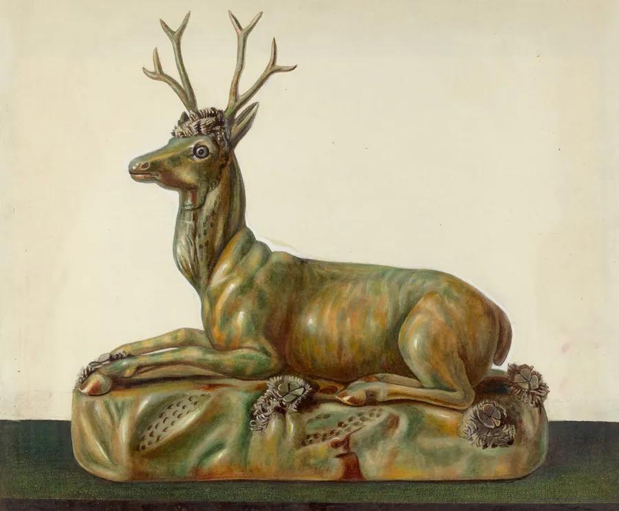 Stag Statuette by Cleo Lovett